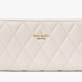 O00016 Kate Spade Carey Large Continental Wallet Parchment